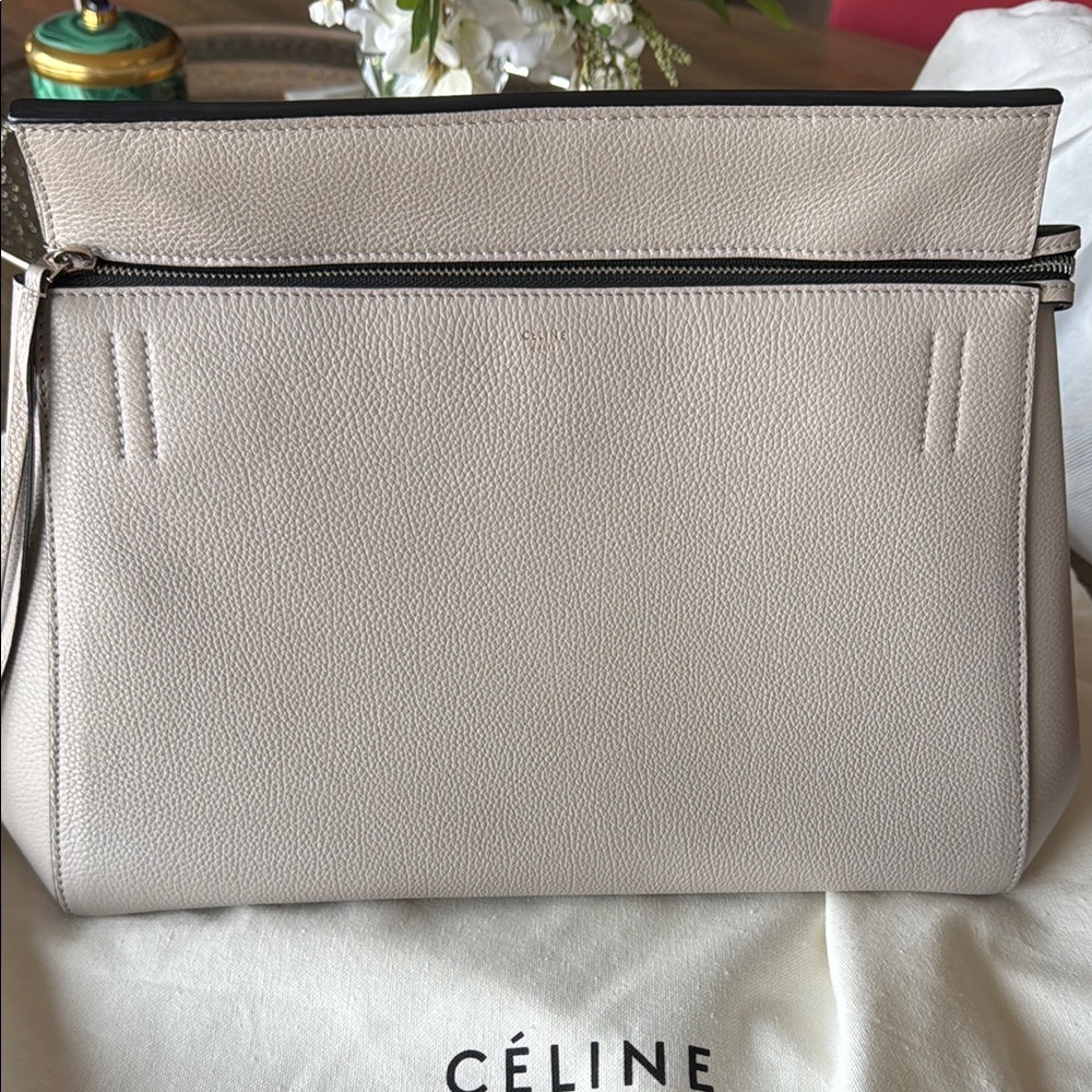 Cream Leather Women's Bag